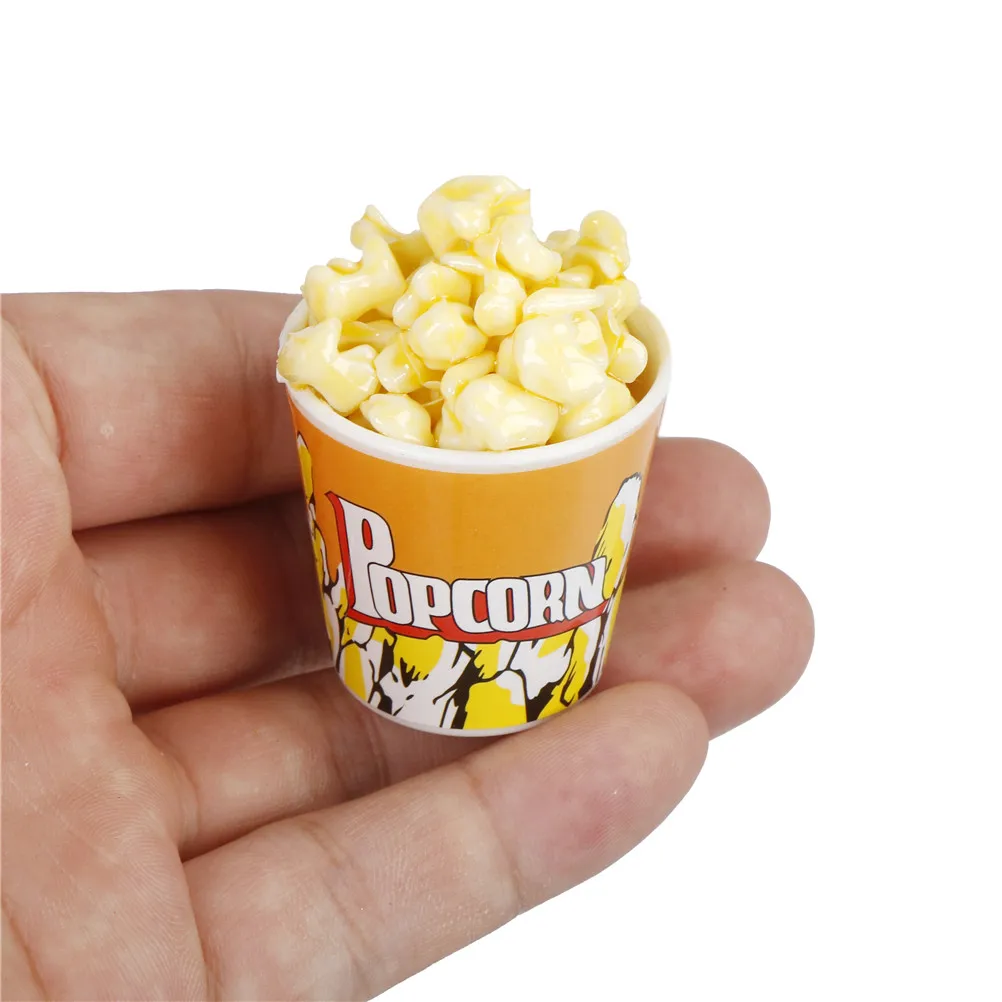 

1 Bucket Dollhouse Miniature Popcorn Food Toy Pretend Play Toy Doll House Kithcen Food For 1/6 1/12 DollHouse Decoration