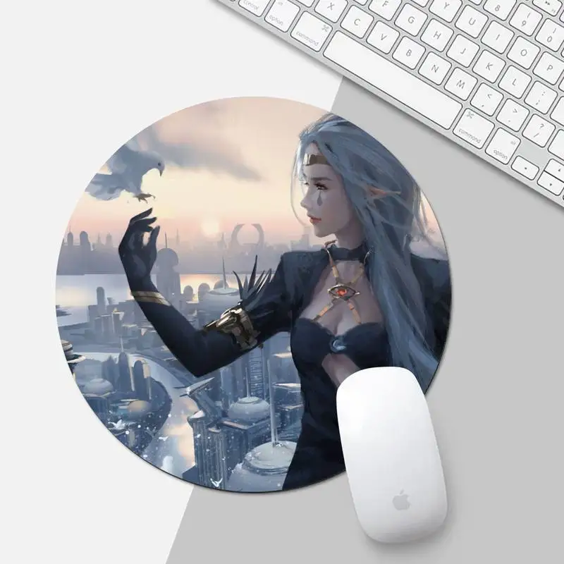 

comics gaming Ghost Blade Gamer Speed Mice Retail Small Rubber Mousepad Desk Table Protect Game Office Work Round Mouse Mat pad