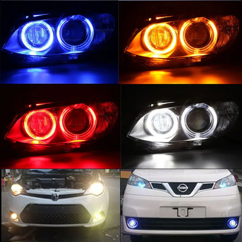 Кольцо-ореол для автомобиля 2 шт. 60/70/80/90/100/110/120 мм кольцо-ореол фар E46 E60 дневные