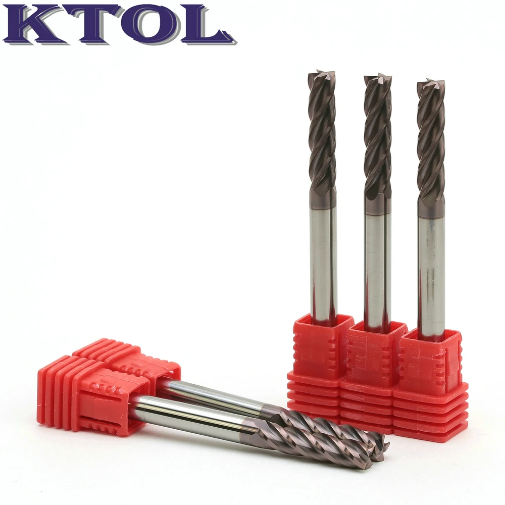 

6 мм 4 Флейта CNC Концевая фреза твердосплавные фрезерные инструменты Вольфрамовая сталь спиральные фрезы для металла железа HRC55 A серии