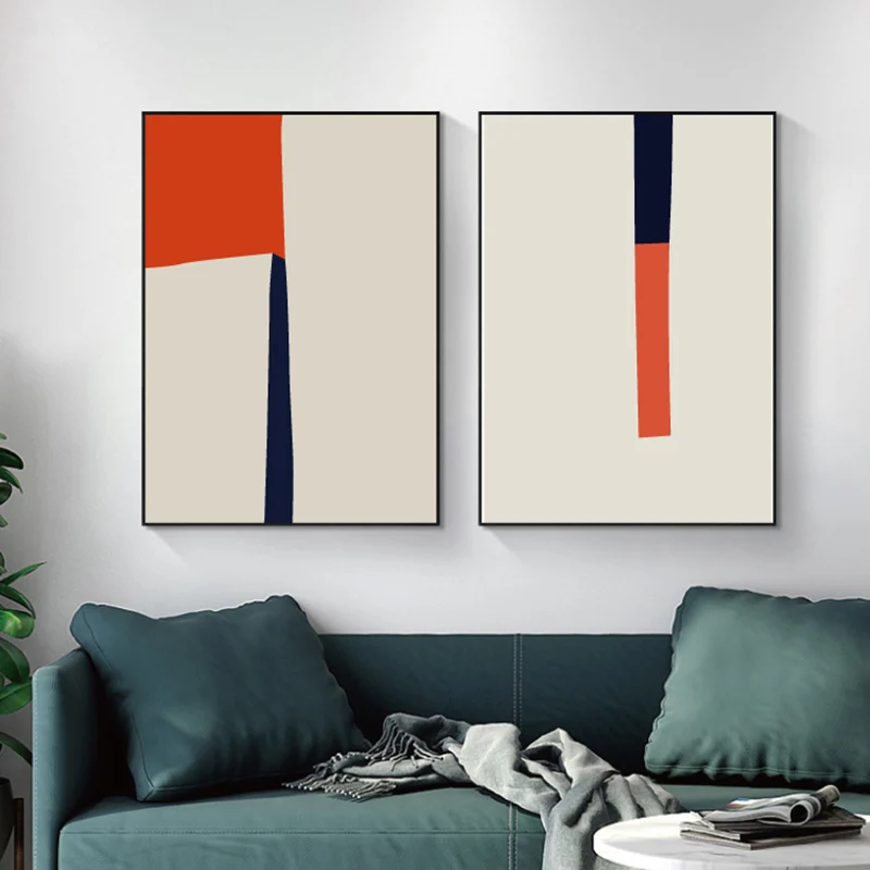 Минималистичная Геометрическая абстрактная живопись скандинавский плакат