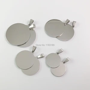 30 шт.лот, круглые подвески из нержавеющей стали с зеркальным покрытием для изготовления ювелирных украшений, домашних животных, кошек и собак