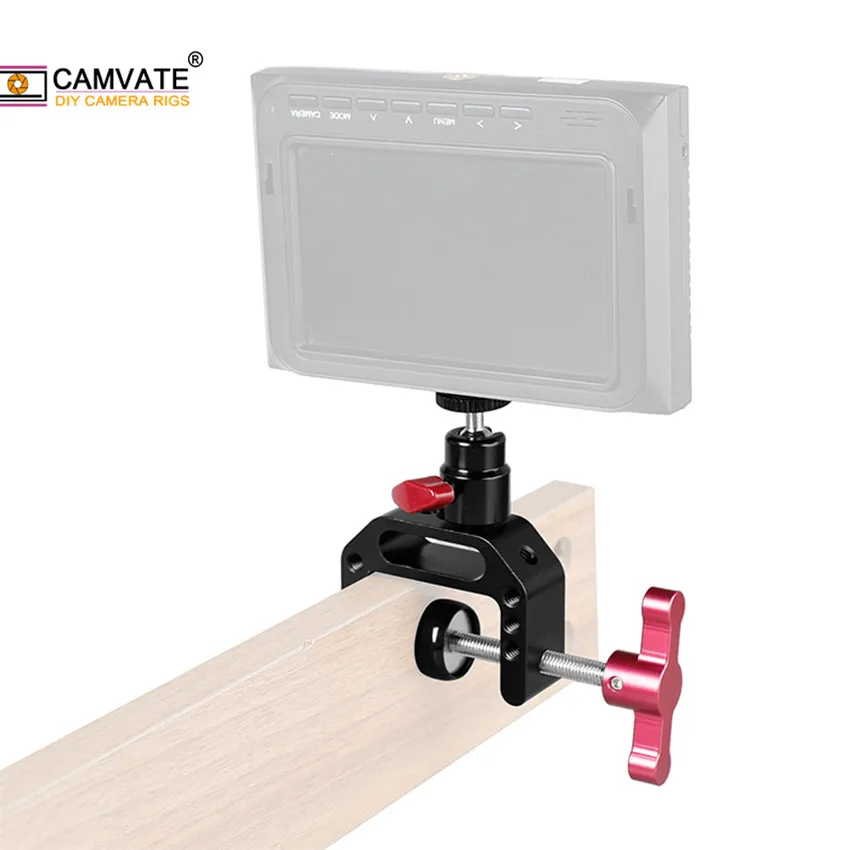 CAMVATE c зажим с 1/4 &quot 20 мини мяч главный держатель опоры &amp 1/4&quot 3/8 &quotрезьбовые