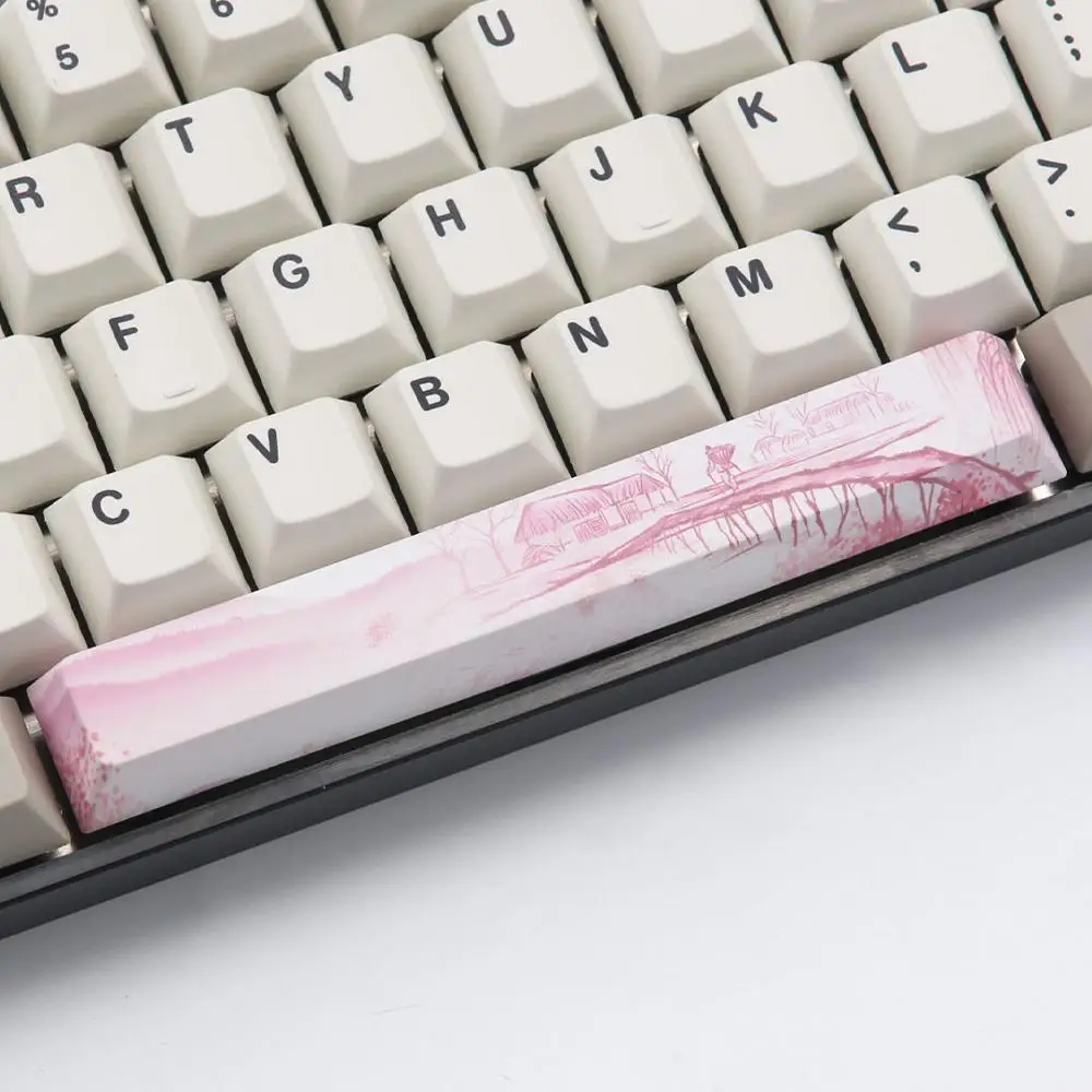 Cottage Пятисторонний краситель-подложка Spacebar PBT 6.25U Вишневый профиль keycap для DIY механической клавиатуры - Цвет: Cottage