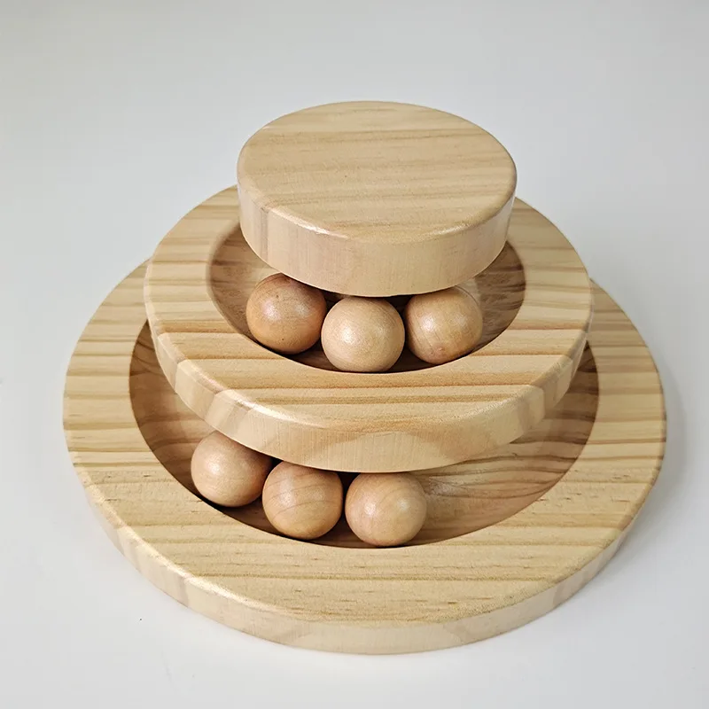 

Деревянная игрушка для домашних животных, кошка, табличка, котенок, башня, треки, диск для кошки, интеллектуальная игрушка-коготь, устойчива...