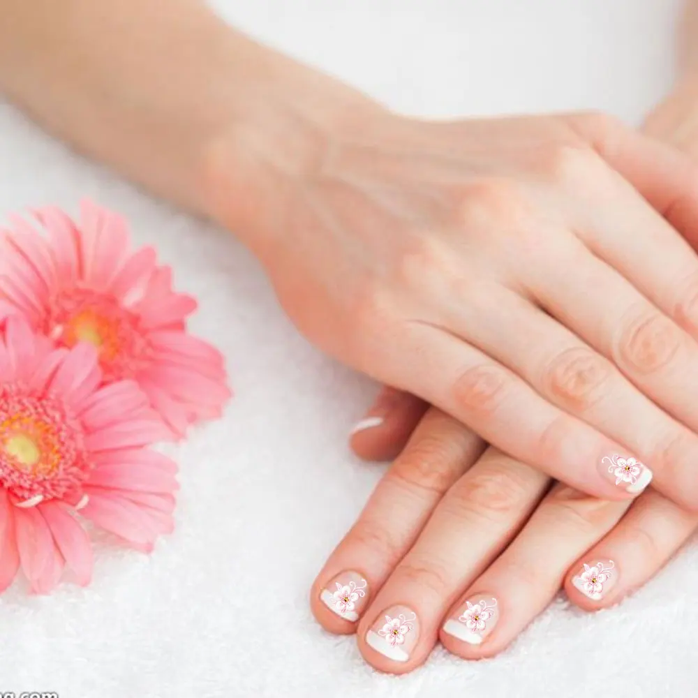 Переводные наклейки для ногтевого дизайна 3D белые переводные ногтей красивый