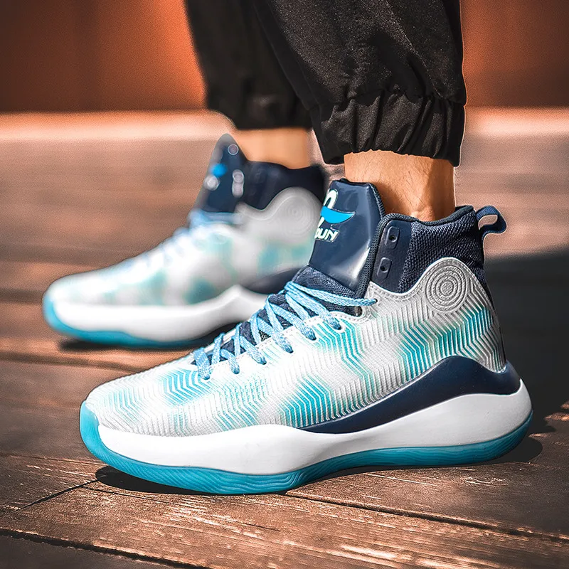 Professional Men Basketball Shoes Fashion Comfortable Sports Ankle Boots Athletic Training Anti-slip Wearable Street Basketball