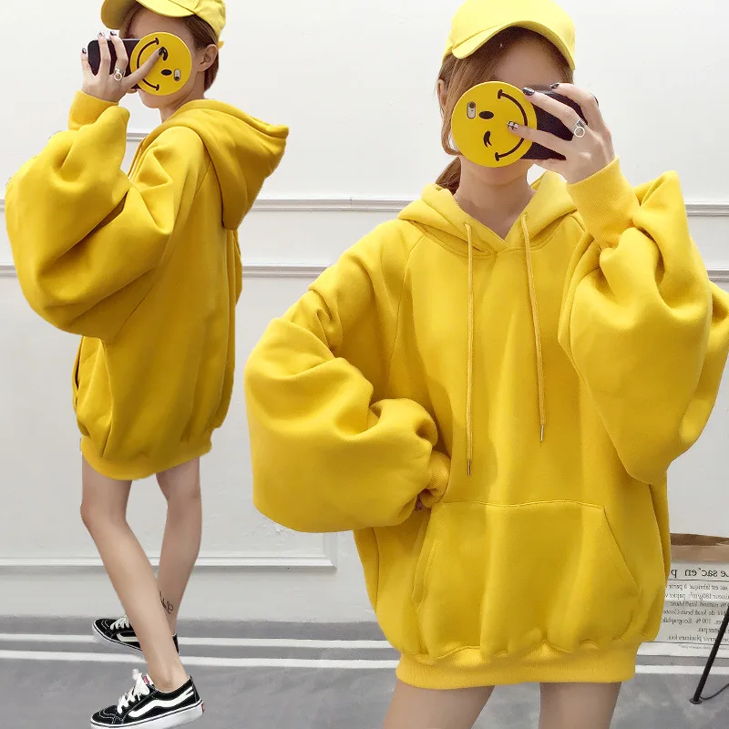 

Women Sweatshirt Oversized Hoodie Women O-neck Female Autumn Winter Casual Solid Long Sleeve Pullovers Hoodie Sweatshirts