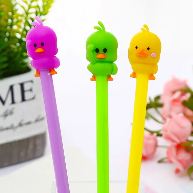 Корейский каваи курица гелевая ручка милый аниме мультфильм канцелярские товары