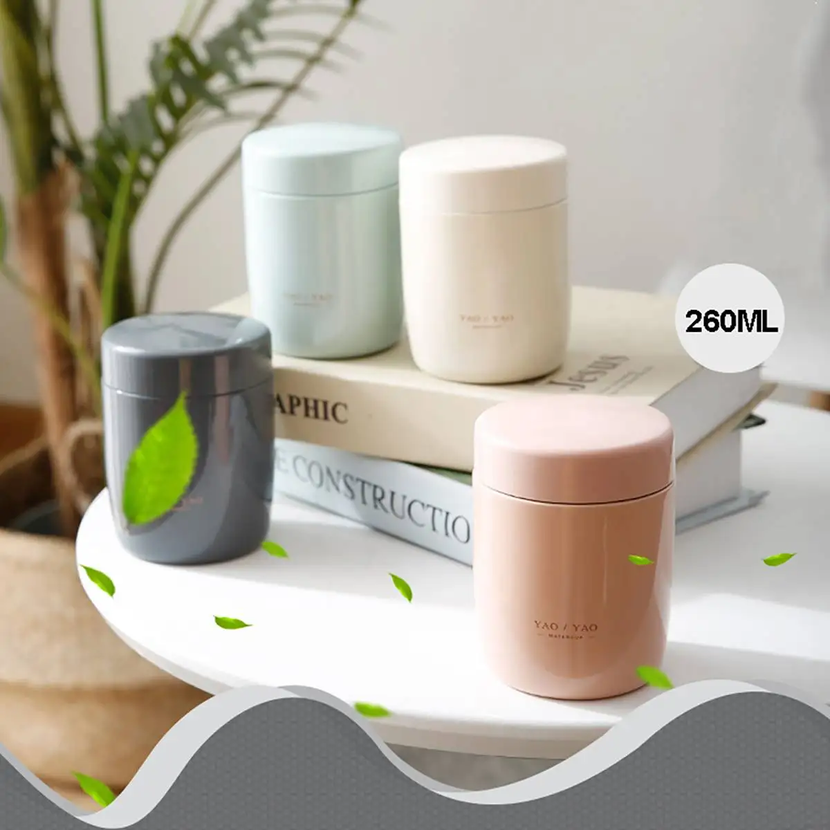 

Portable Food Thermos for Kids Stainless Steel Lunch Box of 4 Color 260ML Mini Soup Containers Vacuum Flasks Thermocup