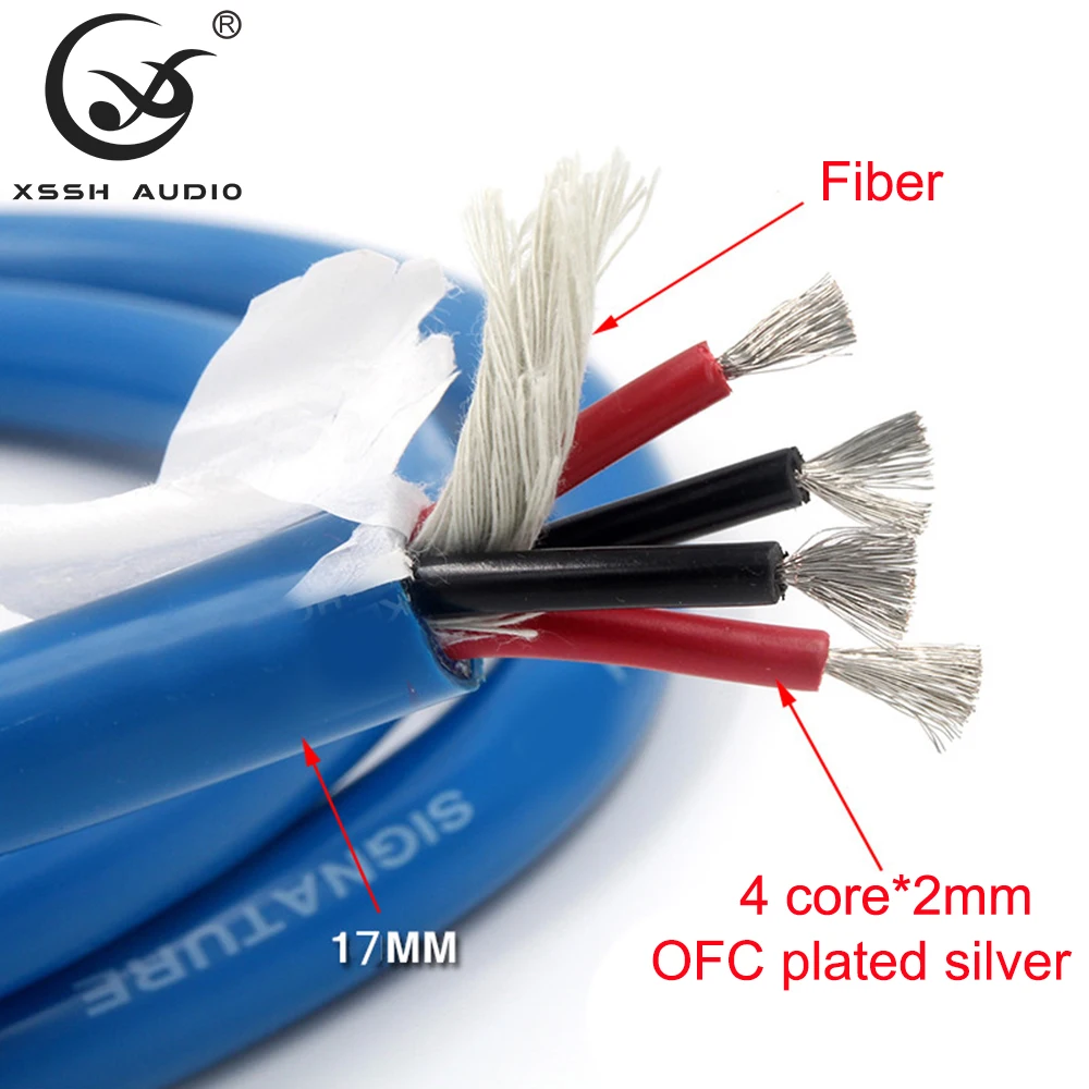 1 пара XSSH аудио Hi-end DIY HIFI позолоченные 4 вилки типа банан для вилок ядра OFC