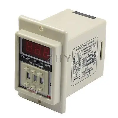 AC/DC 12V 8 Pin 0 01-9 99 второй цифровой таймер реле задержки времени бежевый ASY-3D |