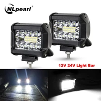 nlpearl 2x 4 7 60w 120w led bar car led light bar for offroad trucks boat trailer tractor 4x4 4wd atv car extral driving light
