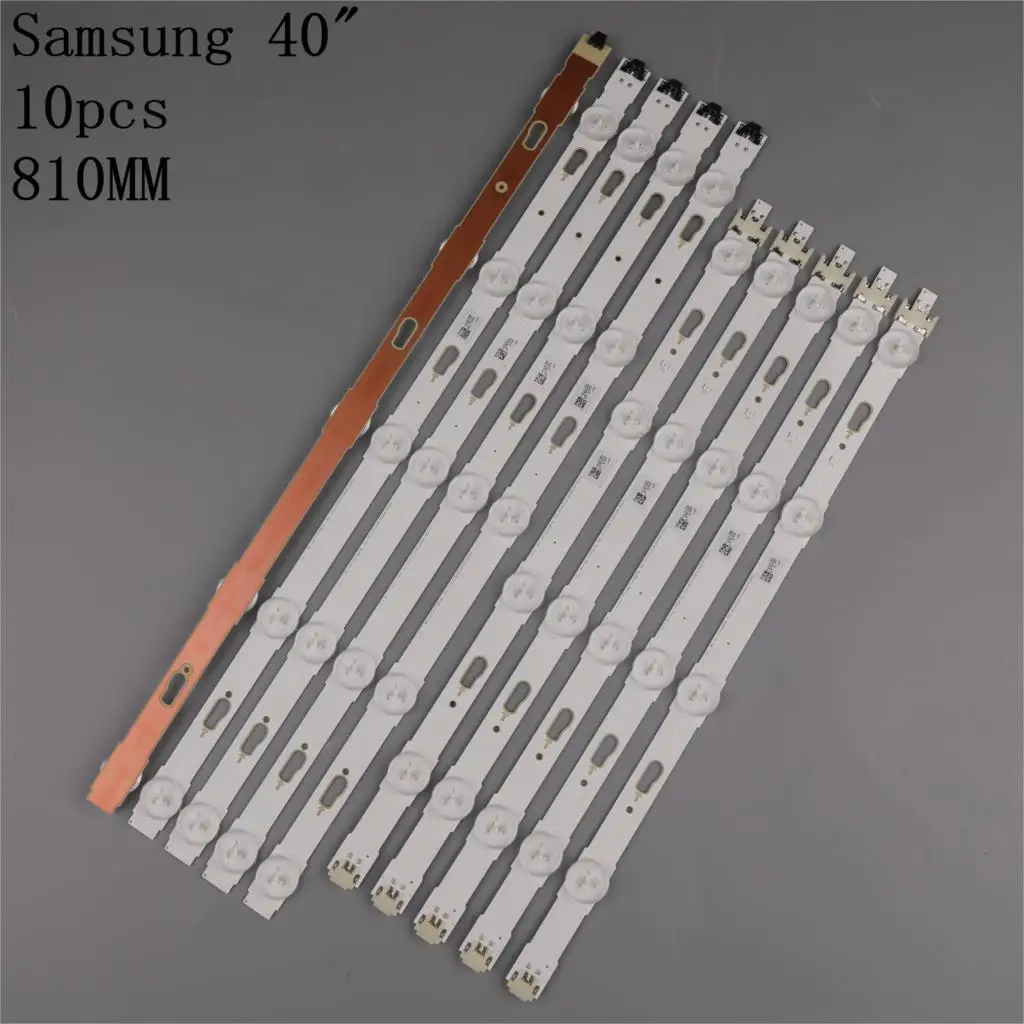 10pcs LED bar for Samsung UE40MU6105K UE40JU6500 UE40JU6400 UE40MU6100K UE40JU6000 UE40KU6100 UE40KU6000 BN96-34791A 34792A