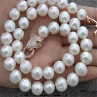 10 12mm south sea white baroque pearl necklace 18 inch wedding personality party fashion jewelry handmade chain huge new chic