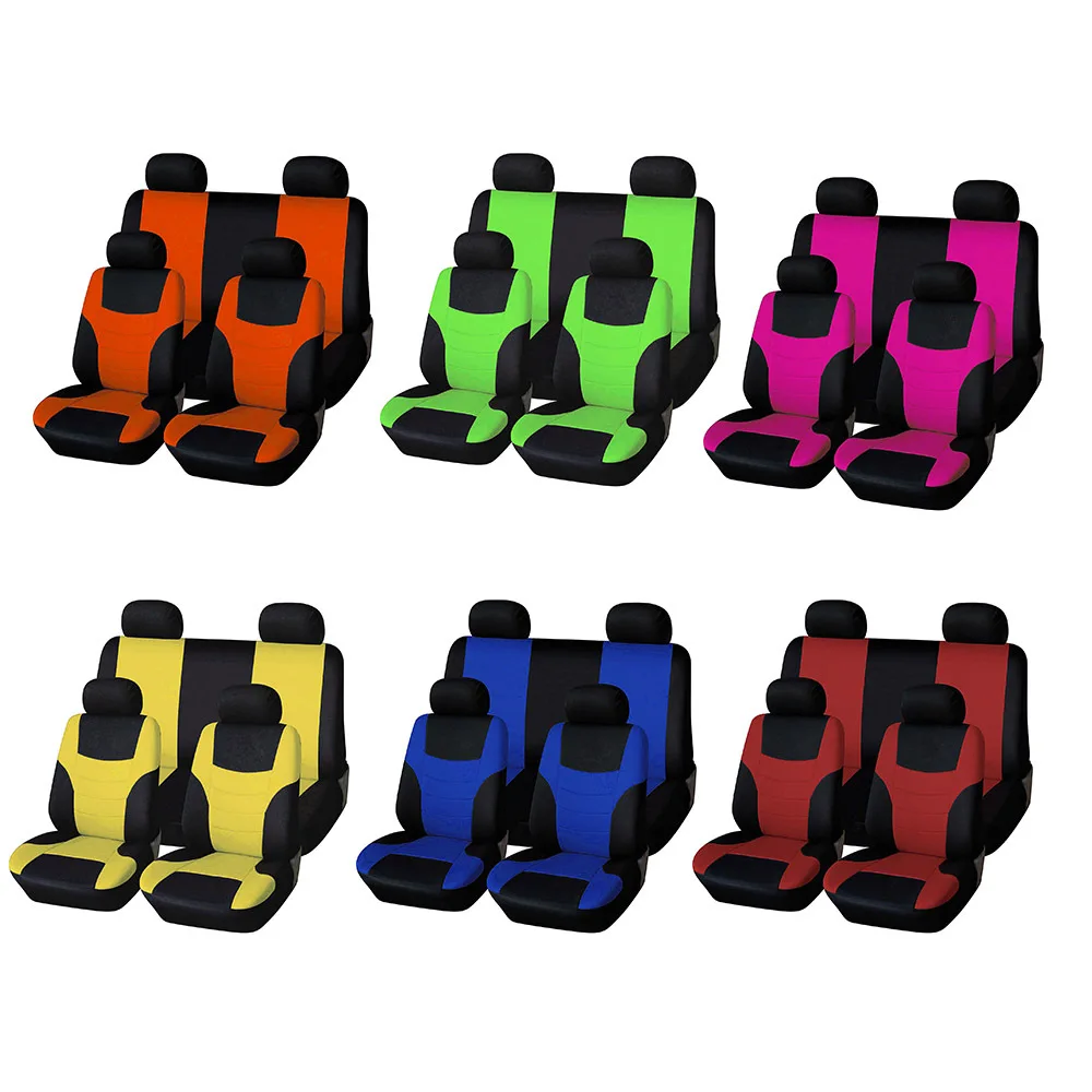 8 шт. универсальный чехол для сиденья автомобиля красный желтый розовый четыре
