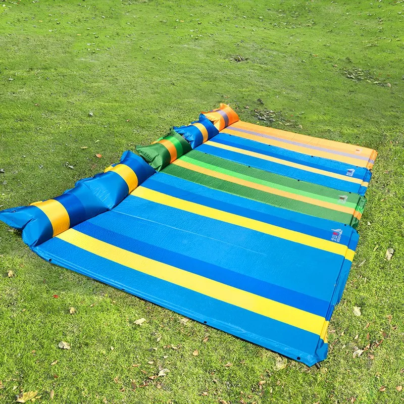 

BSWOLF Mat with Pillow Glue Inflatable Outdoor Moisture-Proof Pad Mattress Single Person Inflatable Mattress
