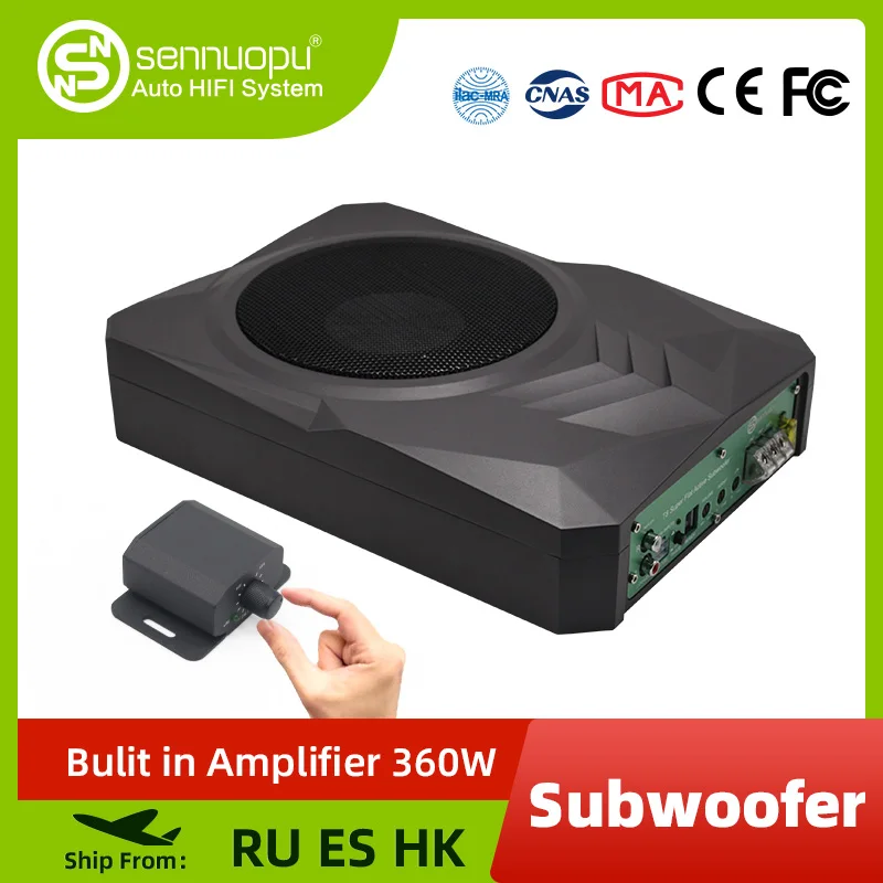

Sennuopu T8 Carro Underseat Speaker Sub Slim Automotive 8 Car Amplifier Subwoofer Under the Seat Audio Woofer 400w for Cars