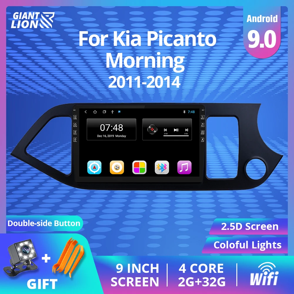 2Din Android 9 0 автомобильное радио для KIA PICANTO Morning 2011 2012 2013 2014 Мультимедиа стерео видео