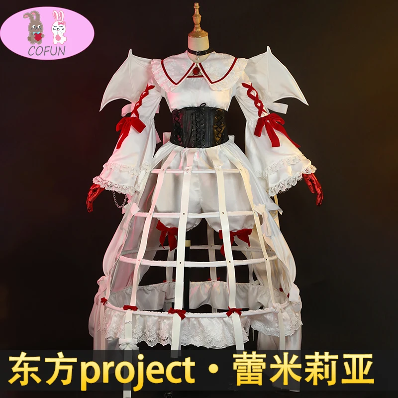 

Anime Touhou Project Remilia Scarlet Demon Gothic Dress Party Uniform Cosplay Costume Women Halloween Free Shipping 2021 New