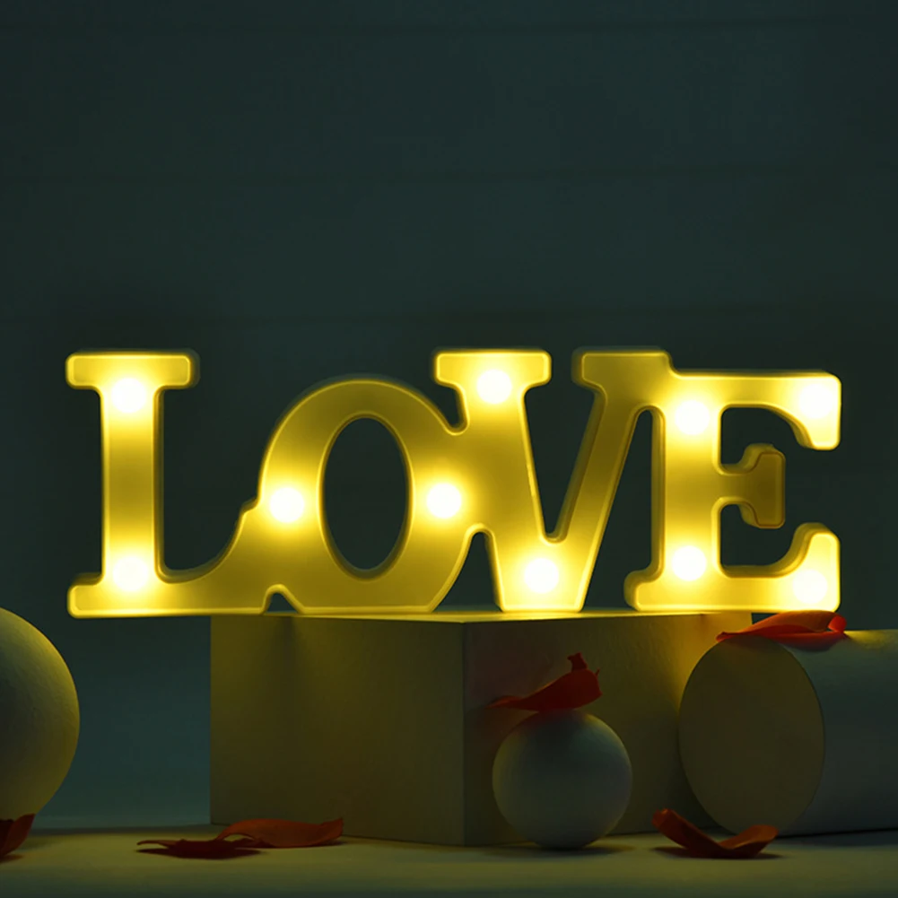 LOVE Model Neon Letter Lights For Wedding Home Decor Indoor Outdoor Light DIY Led Bedroom Living Room | Лампы и освещение