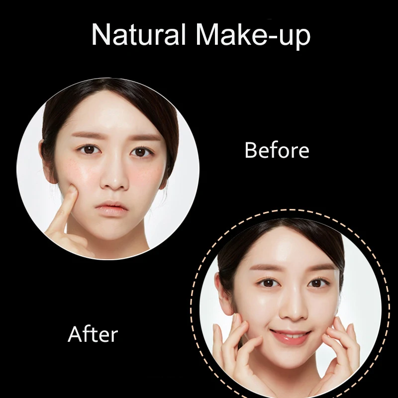 Блуэтин Новая грибная BB крем-голова Макияж с подушечкой для воздухопроницаемости, увлажняющий тональный крем, естественное осветление.