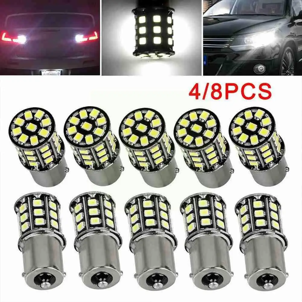 

4/8 шт. Белые 1156 33-SMD светодиодный ные лампы, сменные светодиодные лампы, лампы для автофургона, внутренсветильник освещение для автомобиля, п...