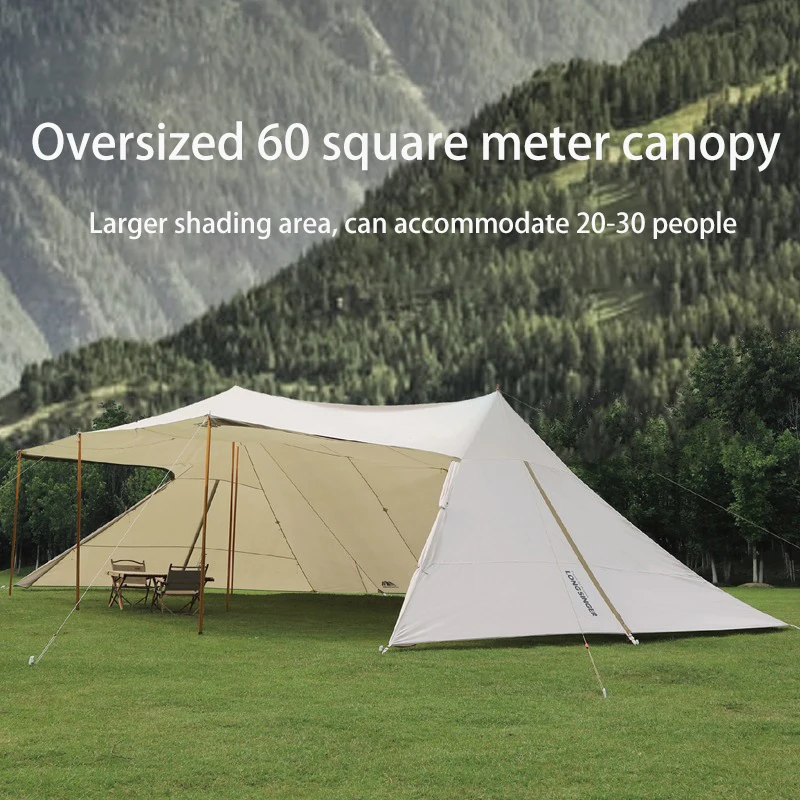 

Большая туристическая палатка с защитой от дождя и солнца