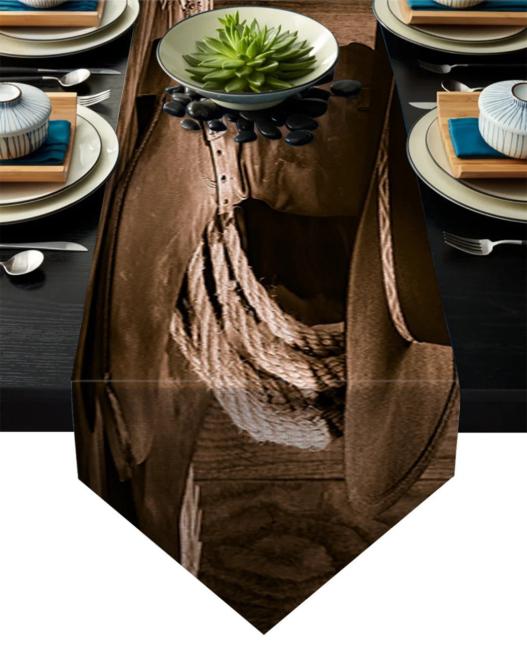 Современная ковбойская скатерть в американском западном стиле прямоугольное