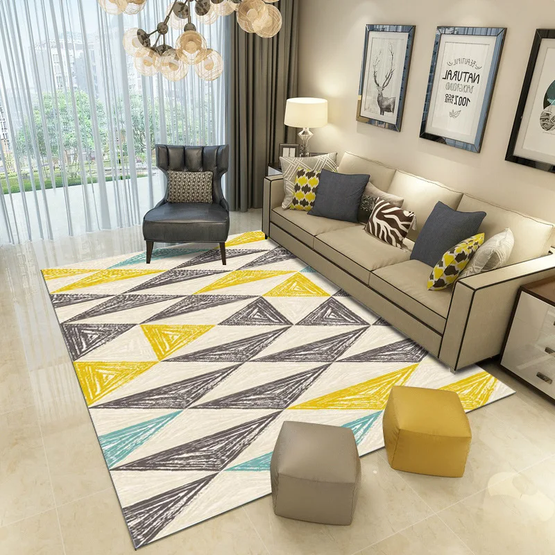 

Nordic Geometric 3D Carpets For Living Room Bedroom Wilton Coffee Table Study Bedside Carpet Model Showcase Rugs Household Rug