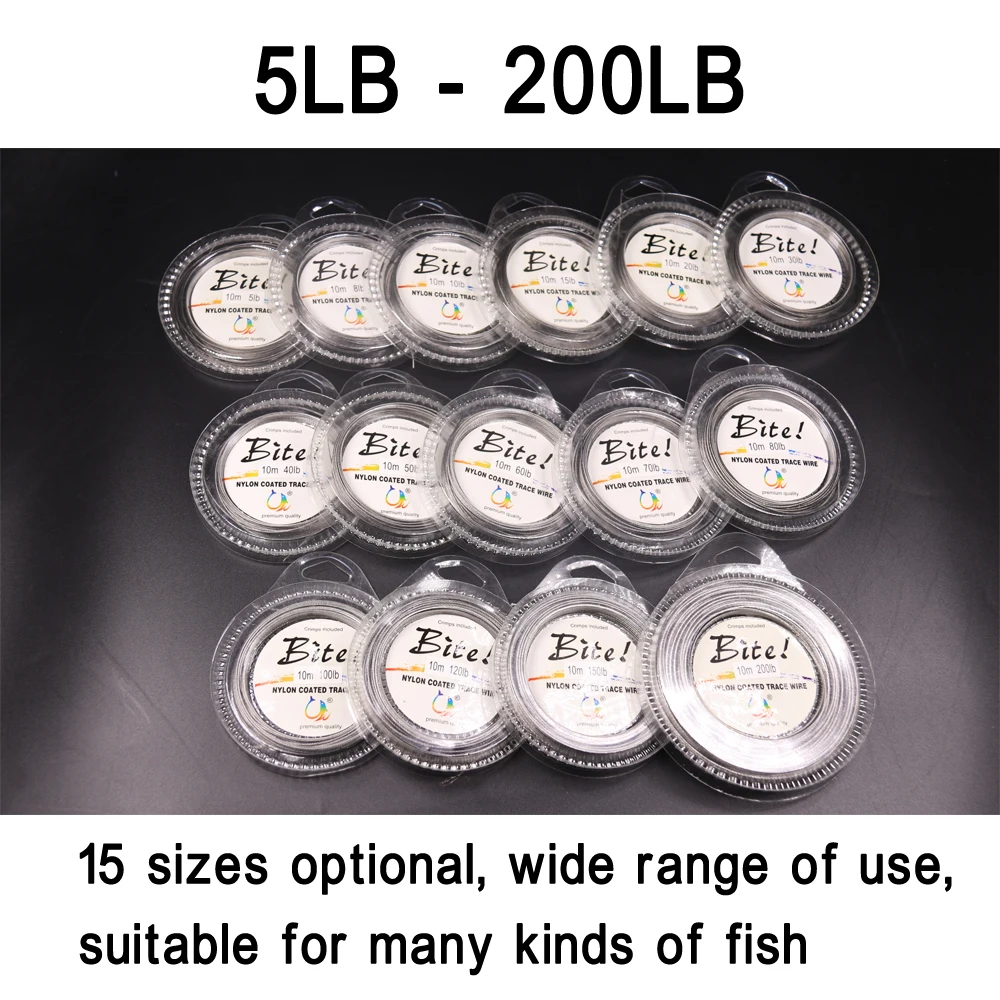 Плетеная рыболовная леска с покрытием из нержавеющей стали 10 м 7 нитей|fishing line|wire