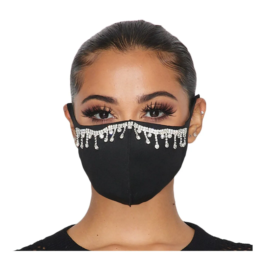 Стразы маска для женщин Алмазное украшение Ювелирное Украшение Facemask модные