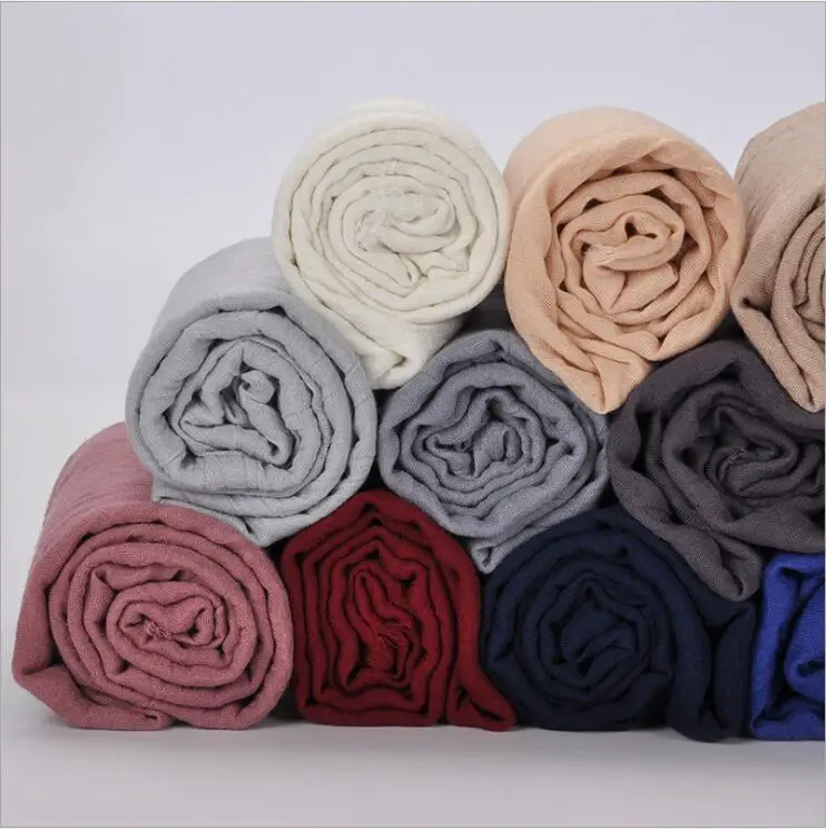 

Акция! Женский шарф из вискозы, хиджаб в мусульманском стиле, простая длинная шаль с мордочкой, повязка на голову с бахромой, 180x90 см