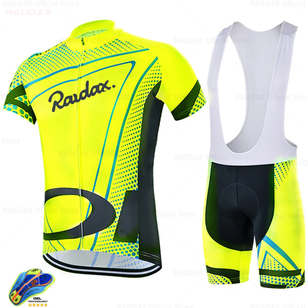 

Мужская одежда для велоспорта 2021 Raudax, одежда с коротким рукавом, Ciclismo Hombre, летний велосипедный комплект, костюм для триатлона, велосипедная ...