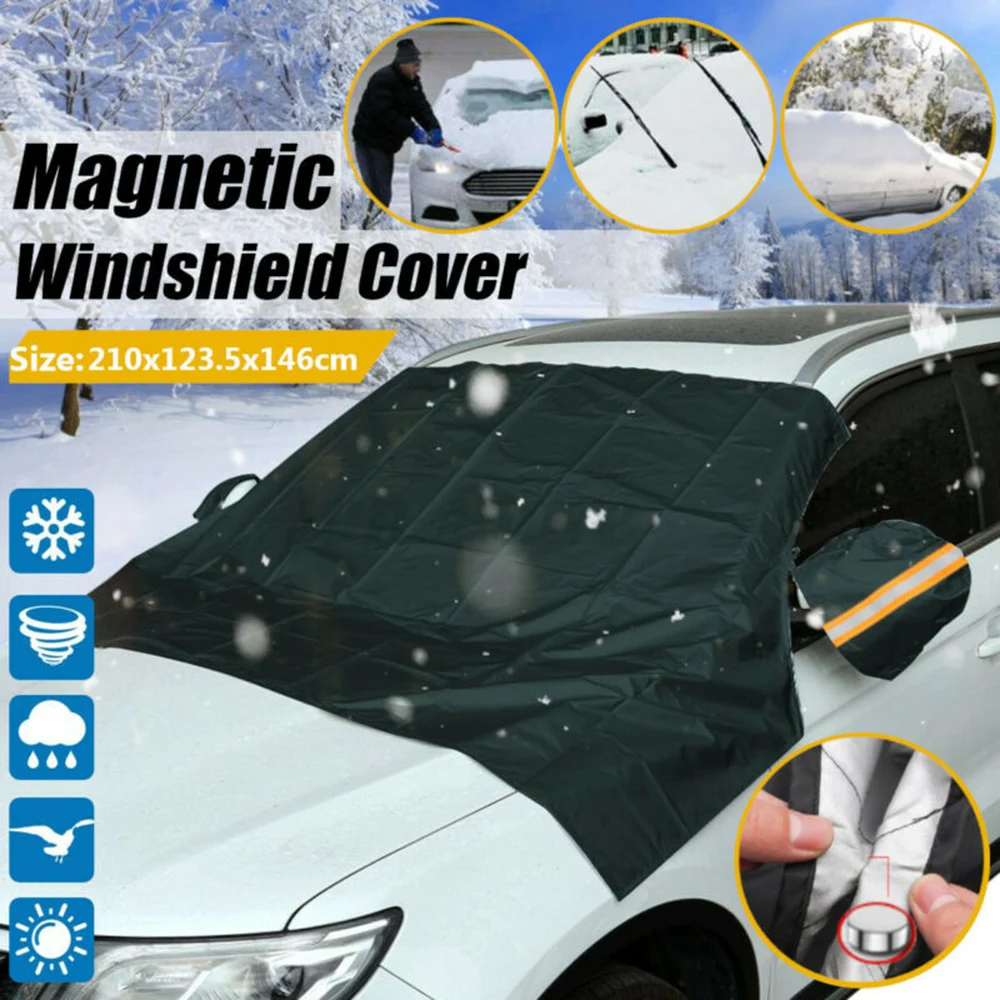 

Sun Windshield Cover Ice Frost Mirror Guard Accessories 1pc Magnetic Winter