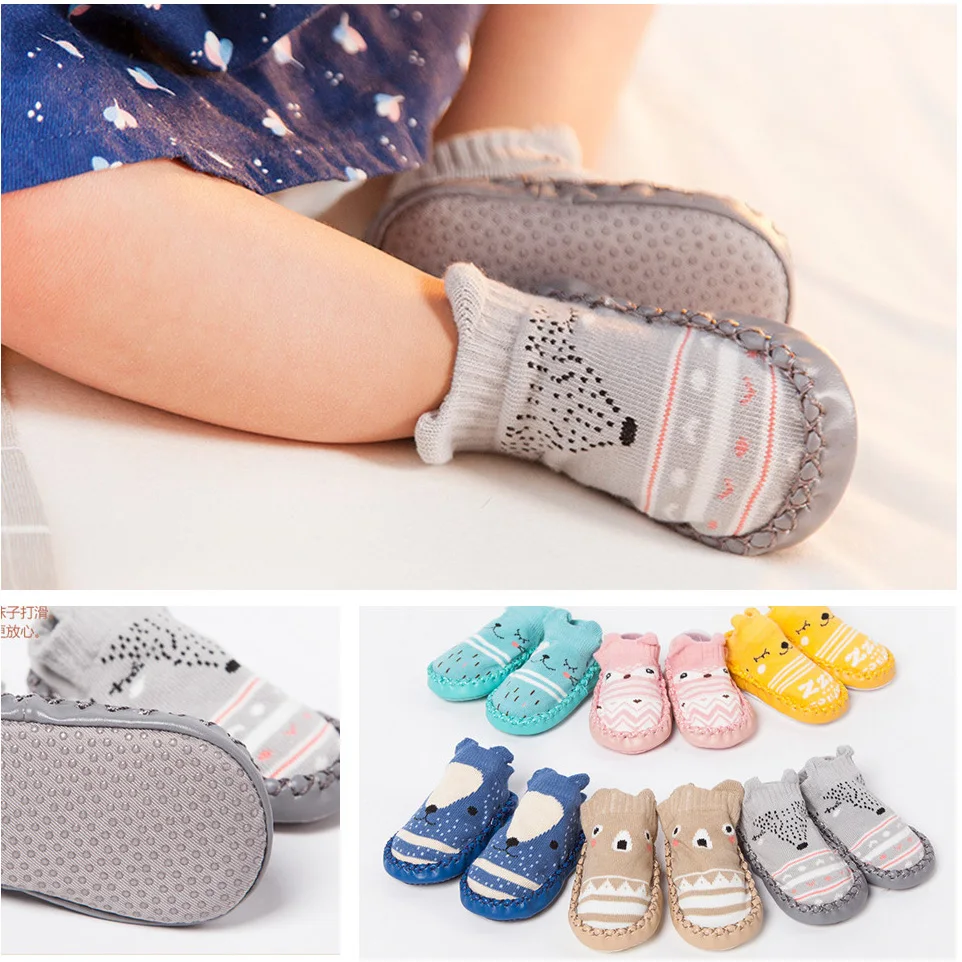 1 пара носки для малышей хлопковые маленьких мальчиков и девочек Нескользящие
