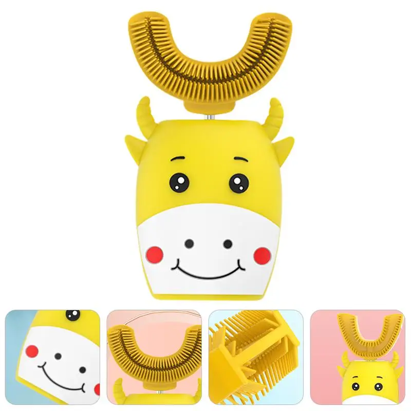 

U-Shape Toothbrush Cow Shape Baby Toothbrush Cartoon Kids Electric Toothbrush