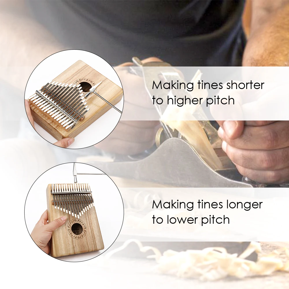 Gecko Kalimba игрушечное пианино 17 клавиш твердое камфоры дерева тела музыкальный