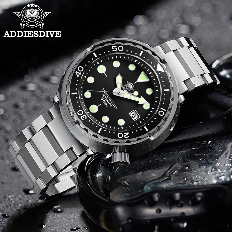 Продажа Мужские часы Addies Dive NH35A, автоматические часы с сапфировым стеклом и керамической рамкой BGW9, светящиеся мужские часы из стали 30bar с тунцем и да...
