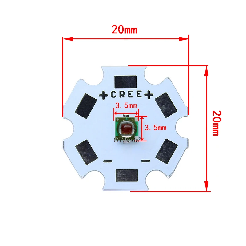 10 шт. оригинальный Cree XPE XP-E R3 1-3 Вт 3535 красный светодиодный эмиттер 620-625nm растения