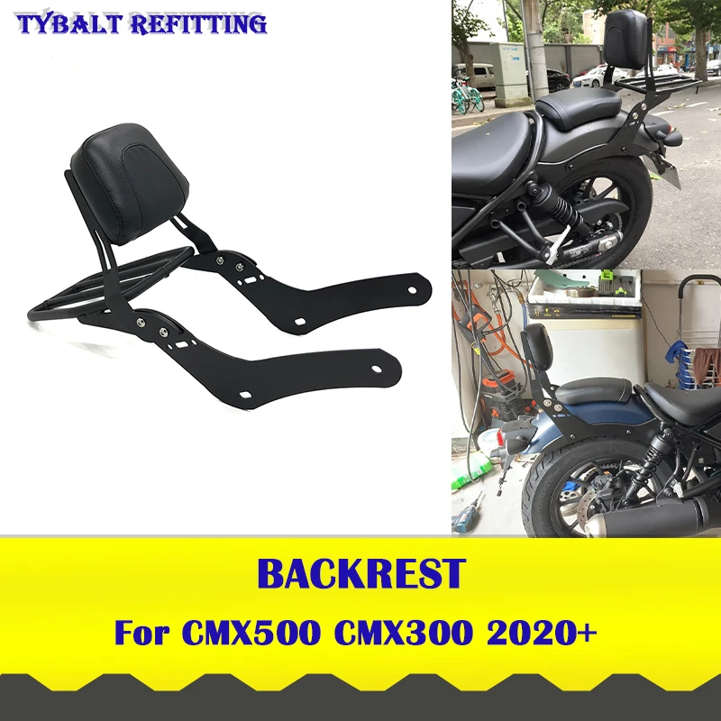 

For Honda Rebel CMX300 CMX500 CMX 300 500 2017-2021 Motorcycle Luggage Rack Carrier Rear Passenger Detachable Sissy Bar Backrest