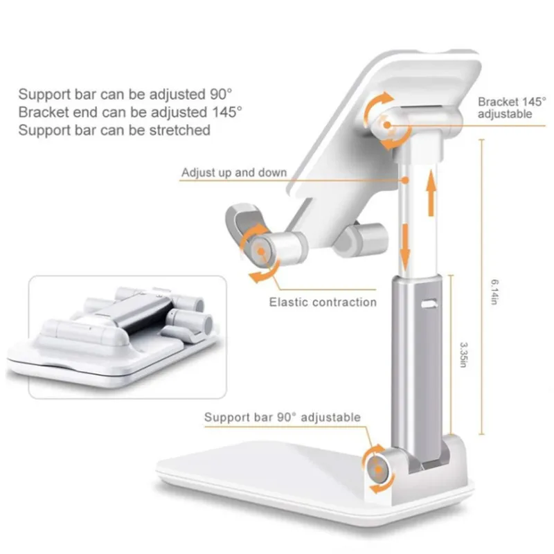 adjustable phone holder for iphone 13 12 pro max universal stand holder for xiaomi samsung gravity support collapsible bracket free global shipping