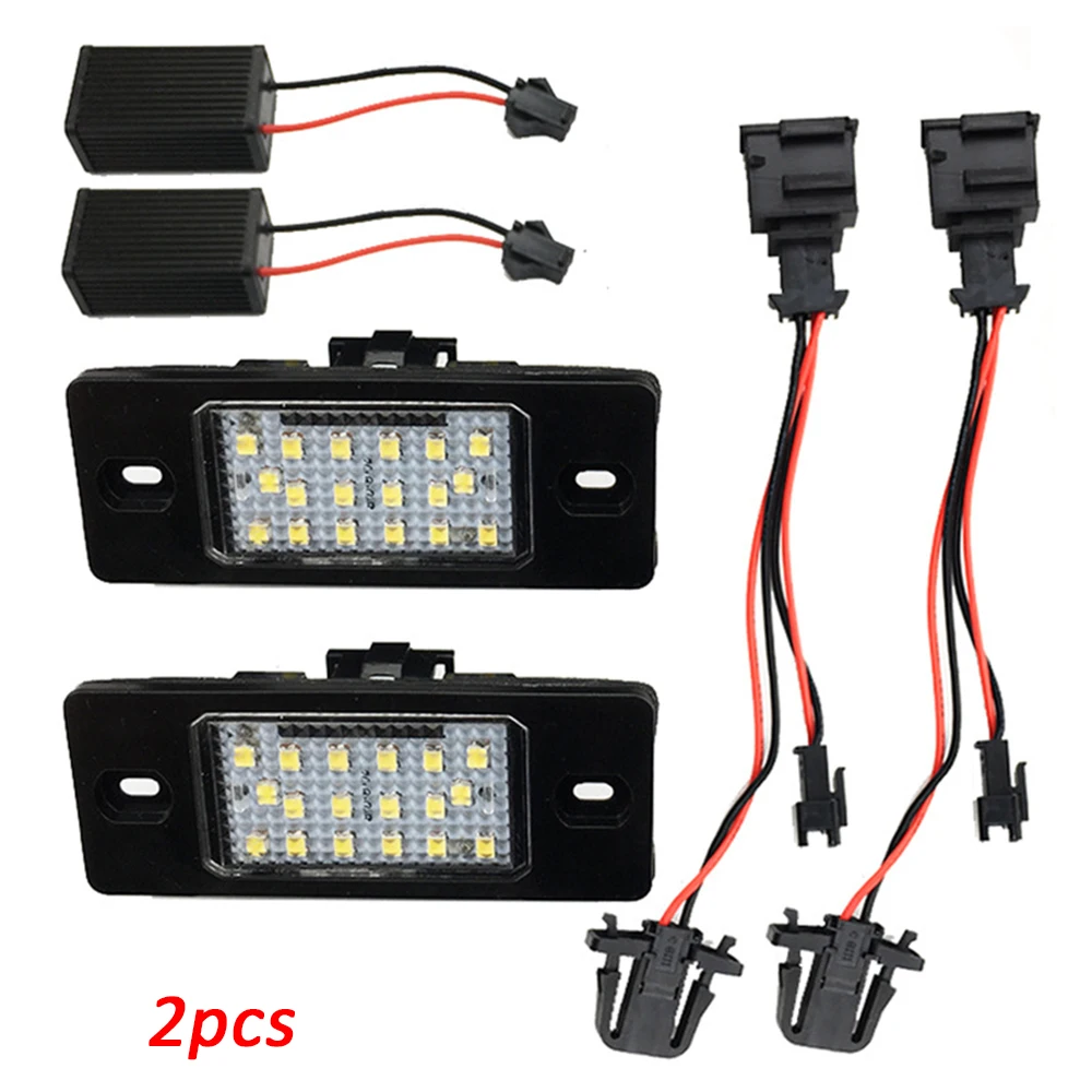 1 пара автомобиля 12V светодиодный Подсветка регистрационного номера
