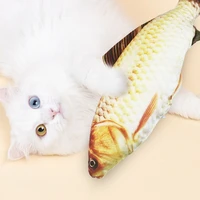 3d simulation fish shape toy cat toy with catnip stuffed pillow chew bite doll for pet cat kitty game