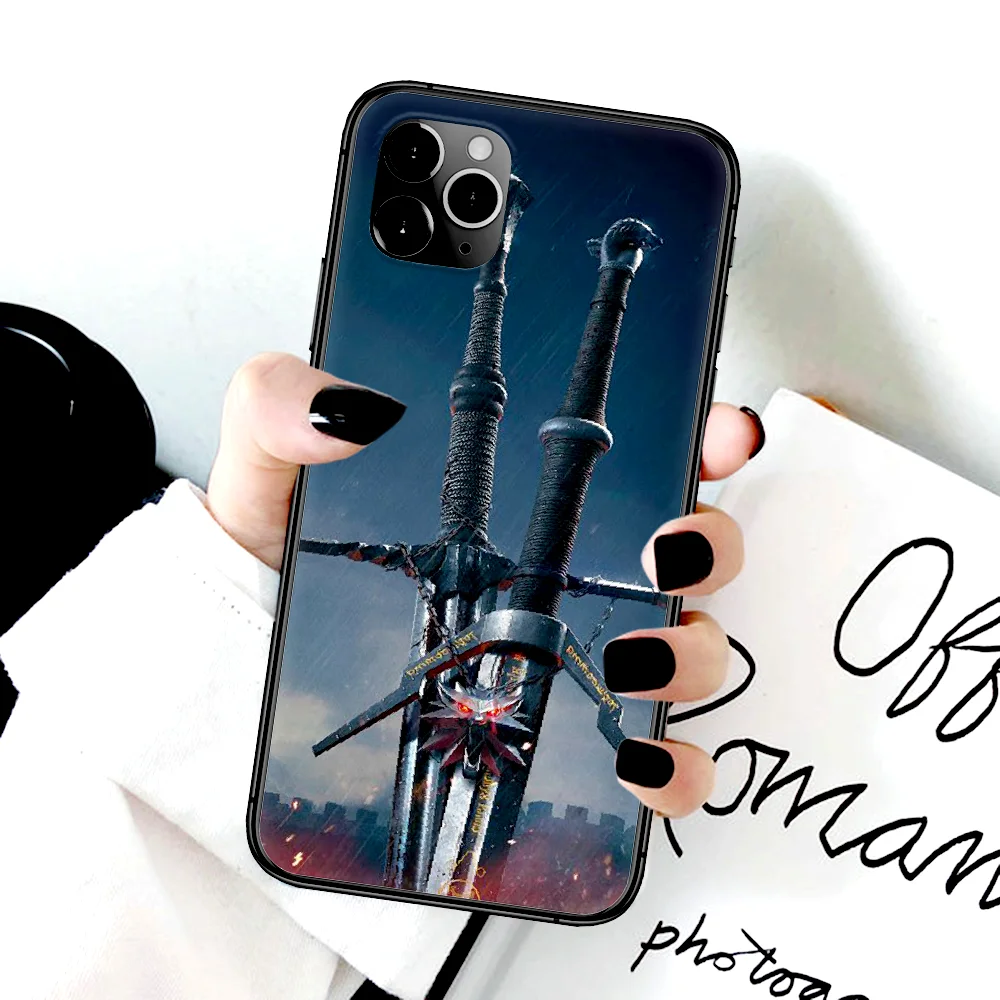 

Game witchers Phone Case For Iphone 4 4s 5 5S SE 5C 6 6S 7 8 Plus X XS XR 11 12 Mini Pro Max 2020 black Coque 3D Waterproof Tpu