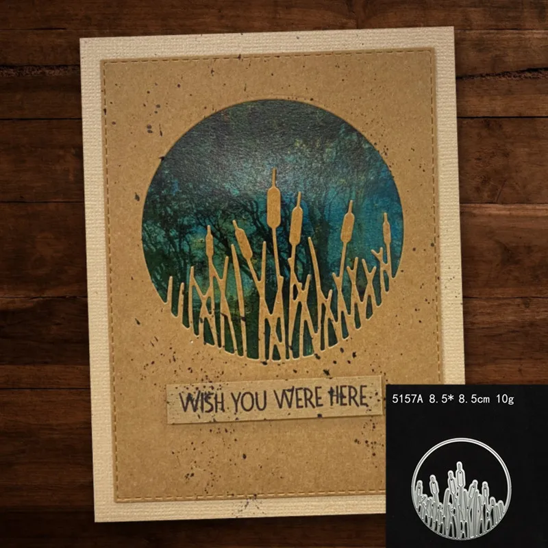 

Новинка 2021 года, металлические штампы с круглыми краями и травой для резки, сделай сам, скрапбукинг, тиснение, бумага, фоторамка, штампы, реме...