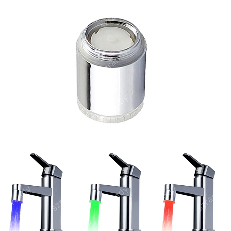 Хромированный Светодиодный аэратор светильник датчиком температуры 3