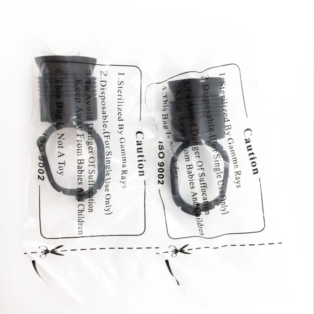 100 шт. Пластик татуировки кольцо чёрный пигмент чашка с губкой используется для