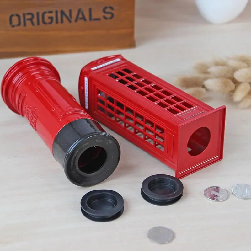 Винтажная Британская телефонная будка копилка из кованого железа красная