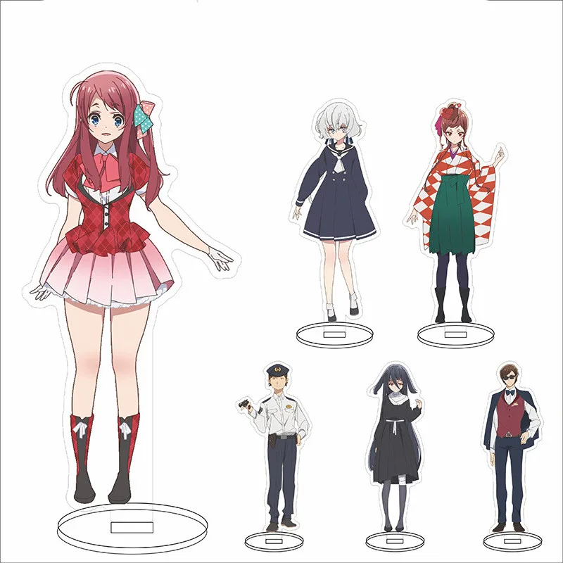 

Hot Anime Zombie Land Saga Minamoto Sakura Nikaido Junko Acrylic Stand Figure Desk Decor Fans Collection Props Christmas Gift